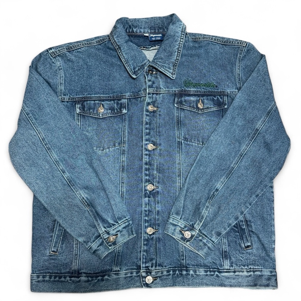 Fitzgeralds Casino Embroidered Classic Blue Denim Jacket Size XL